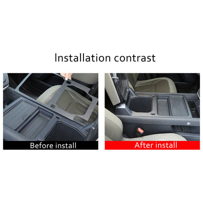 Matte Real Carbon Fiber Cup Holder Panel Trim Cover For Defender 110 90 2020-23 11