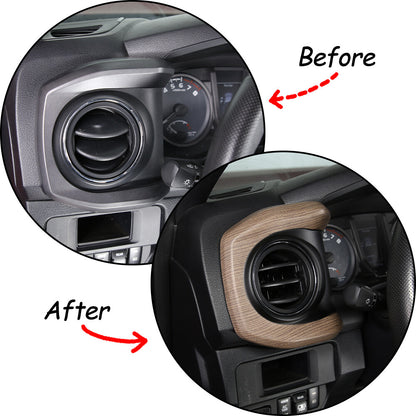 Wood Grain Interior Center Console Cover Trim For Toyota Tacoma 2016-2023 10