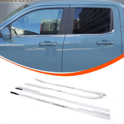 Silver ABS Lower Window Molding Trim For Ford Maverick 2022+ US 2