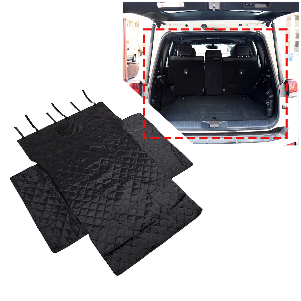 Dog Pet Trunk Liner Boot Mats Fits Toyota Land Cruiser LC300 Series 2021-2024 1