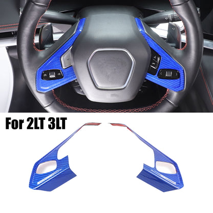 Blue Real Carbon Fiber Full Interior Set Decor Trim Kit for Corvette C8 20-25 - Variants 16-20 28