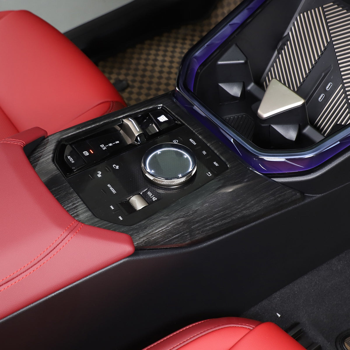 ABS Black Wood Grain Center Console Gear Shift Trim Cover For BMW X3 G45 2025+ 13