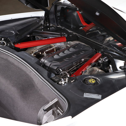 Red Alloy Engine Bay Inner Crossmember Panel Trim Cover For Corvette C8 20-26 US 4