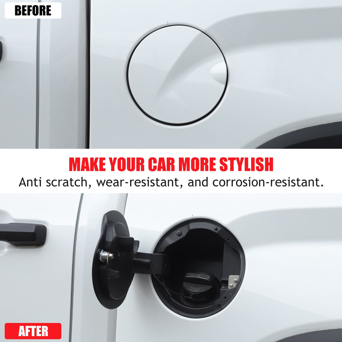 Steel Locking Fuel Door Black Gas Tank Cap Cover Lock Key For Toyota Tundra 22+ 5