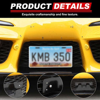 Carbon Steel Front Grille License Plate Bracket For Toyota Supra A90 2019+ US 20