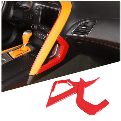 Sports Red ABS Interior Decoration Cover Trim Kit For Corvette C7 2014-19 - Styles 6-10 14