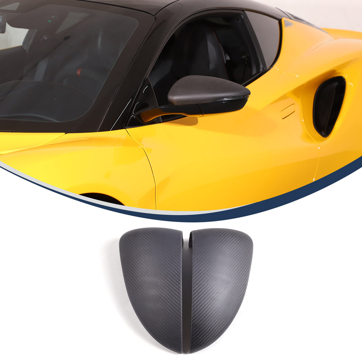 Matte Real Carbon fiber Side Rear Mirror Cover Caps Trim For Lotus EMIRA 2021-25 11