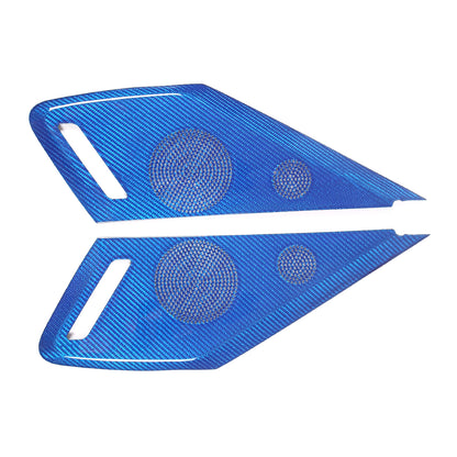 Blue Real Carbon Fiber Inner Door Speaker Panel Cover For Corvette C8 2020-2026 6