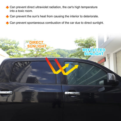 Memory Car Full Window Sunshade Cover Shades Sun Visor For Toyota Tundra 2007-21 9