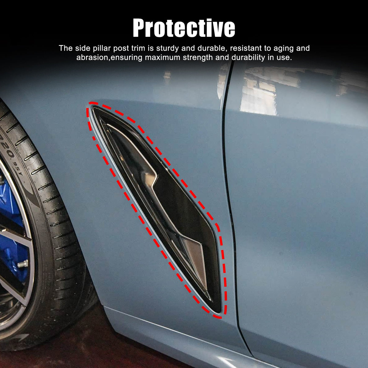 Matte Real Carbon Fiber Side Fender Trim For BMW 8 Series G14 G15 2019-2023 15