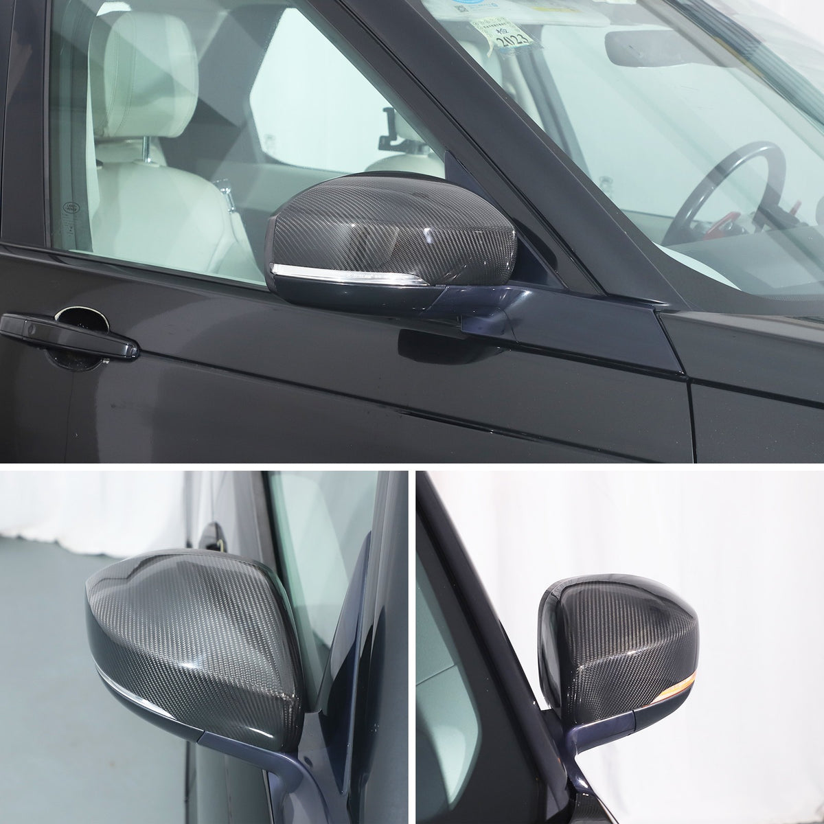 Real Carbon Fiber Outer Rearview Mirror Trim For LR5 Discovery 5 L462 2014-2021 21