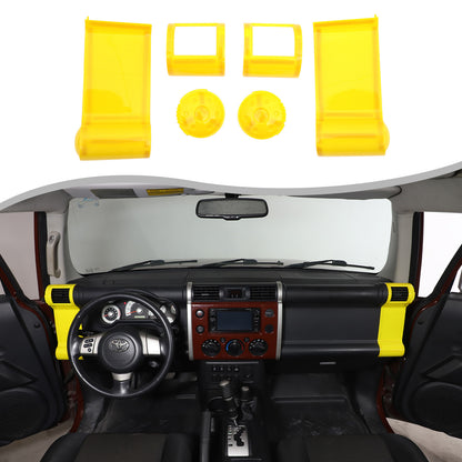 Yellow ABS Interior Center Console Trim Cover for Toyota FJ Cruiser 2007-2021 60