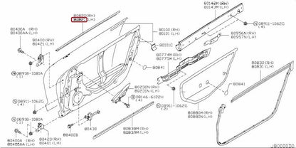 Nissan OEM Door Outside Molding Right Left 80820-JF00A 80821-JF00A for R35 GT-R 3