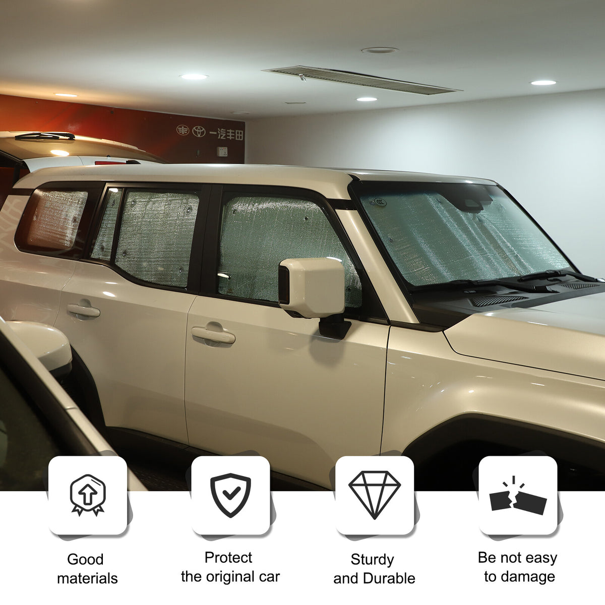 Car Full Window Sunshade Cover Shade Sun For Toyota Land Cruiser LC250 24+ US 18