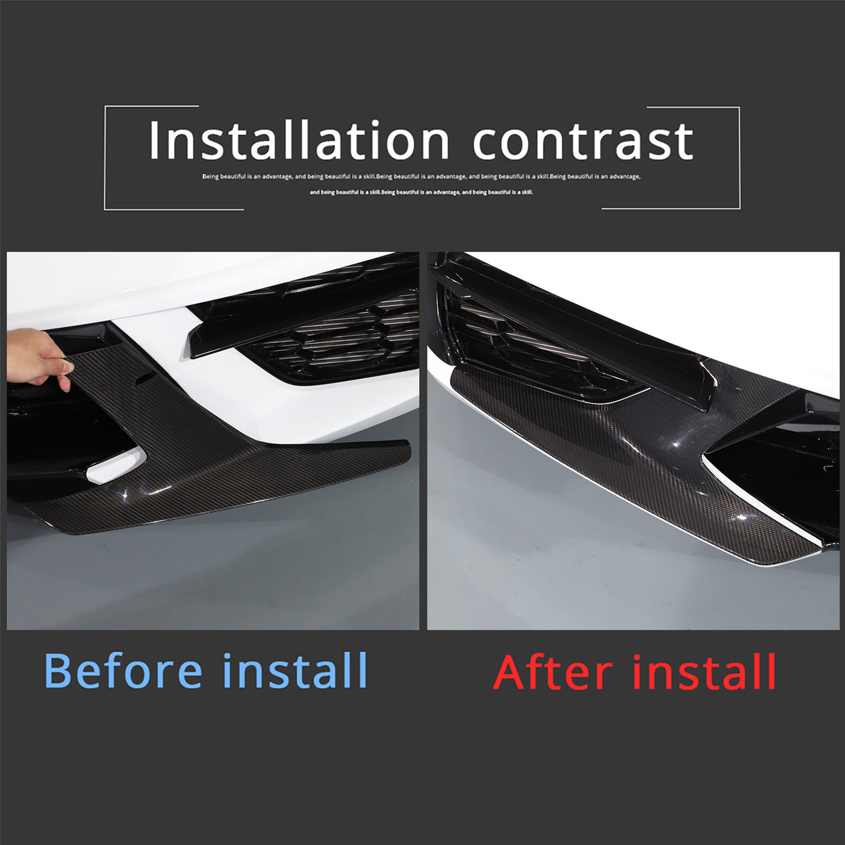 Real Carbon Fiber Full Exterior Set Decor Cover Trim Kit For Corvette C8 2020-26 145