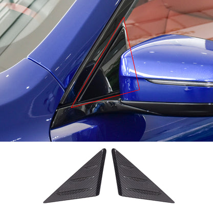 Carbon Fiber Door Triangle A Pillar Cover Trim For BMW 8 Series G14 15 16 19-22 2