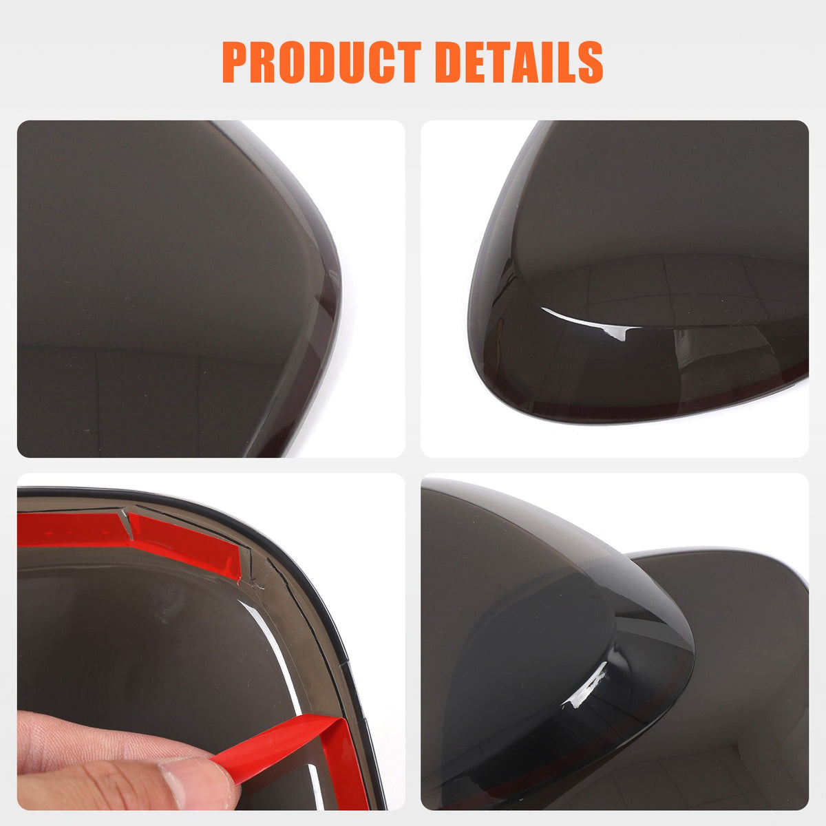 Smoked Black ABS Tail Light Smoke Housing Cover Trim For Benz Smart Fortwo 16-19 18