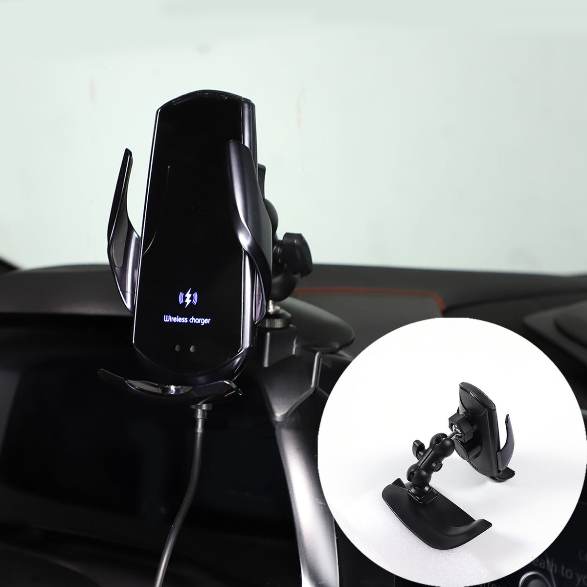 Wireless Charger Navigation Car Phone Holder Stand for C8 Corvette Z06 Z51 20-25 2