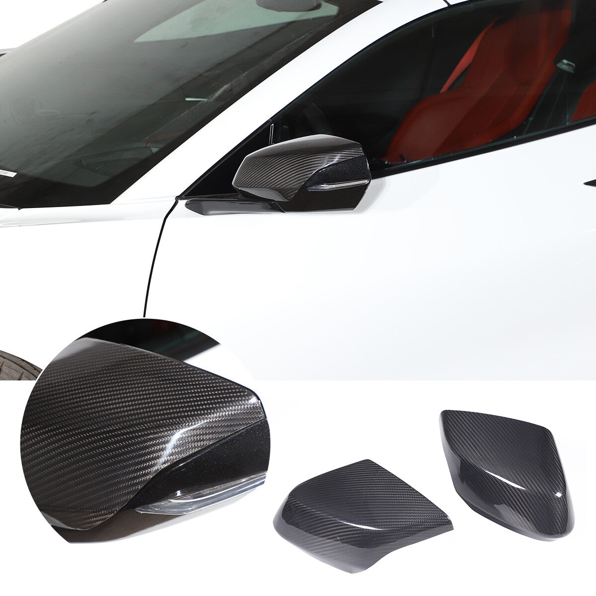 Real Carbon Fiber Interior Trim Cover For C8 Corvette Stingray Z51 Z06 Z07 20-25 112