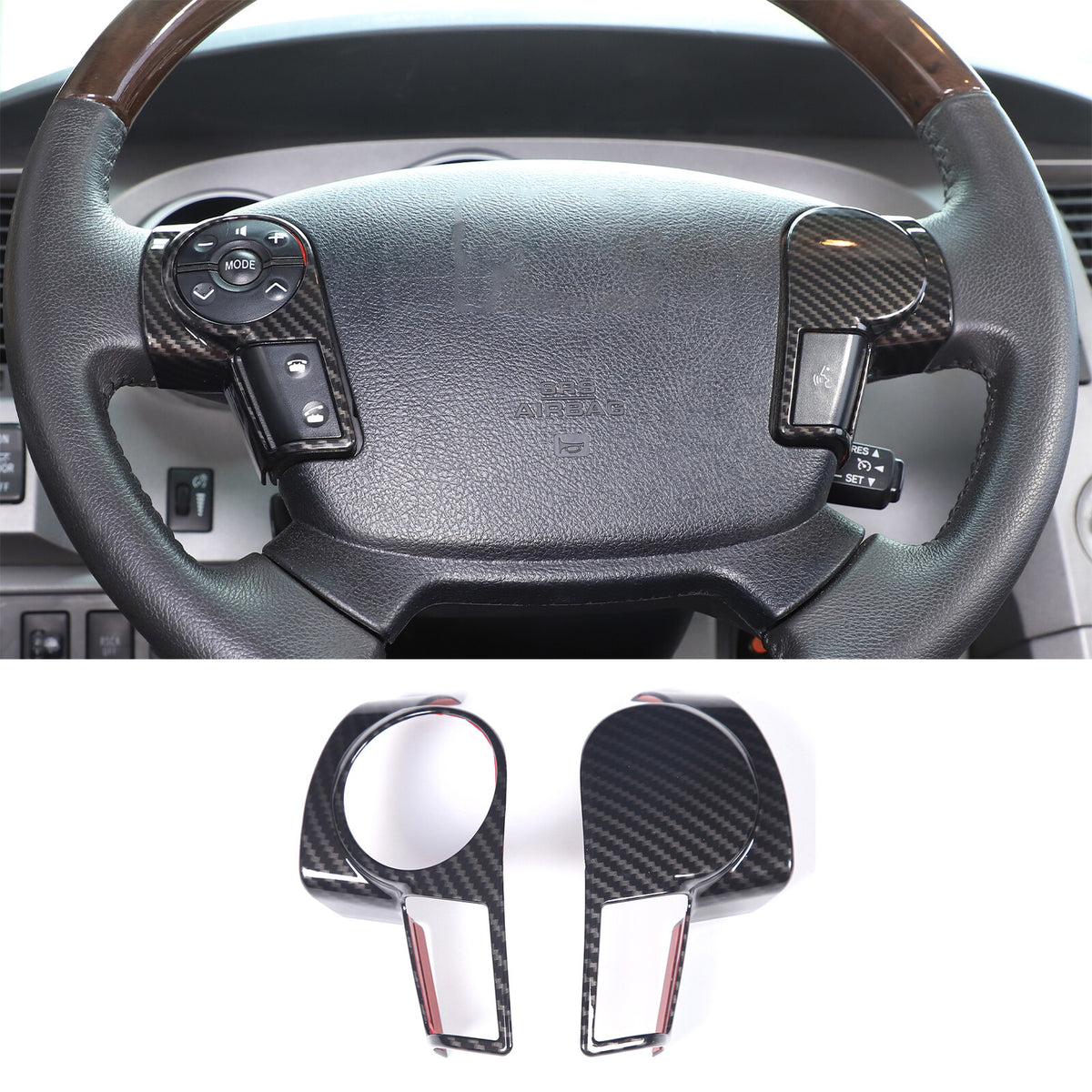 7pcs Carbon Fiber ABS Center Console Cover Trim Frame For Toyota Tundra 2007-13 8