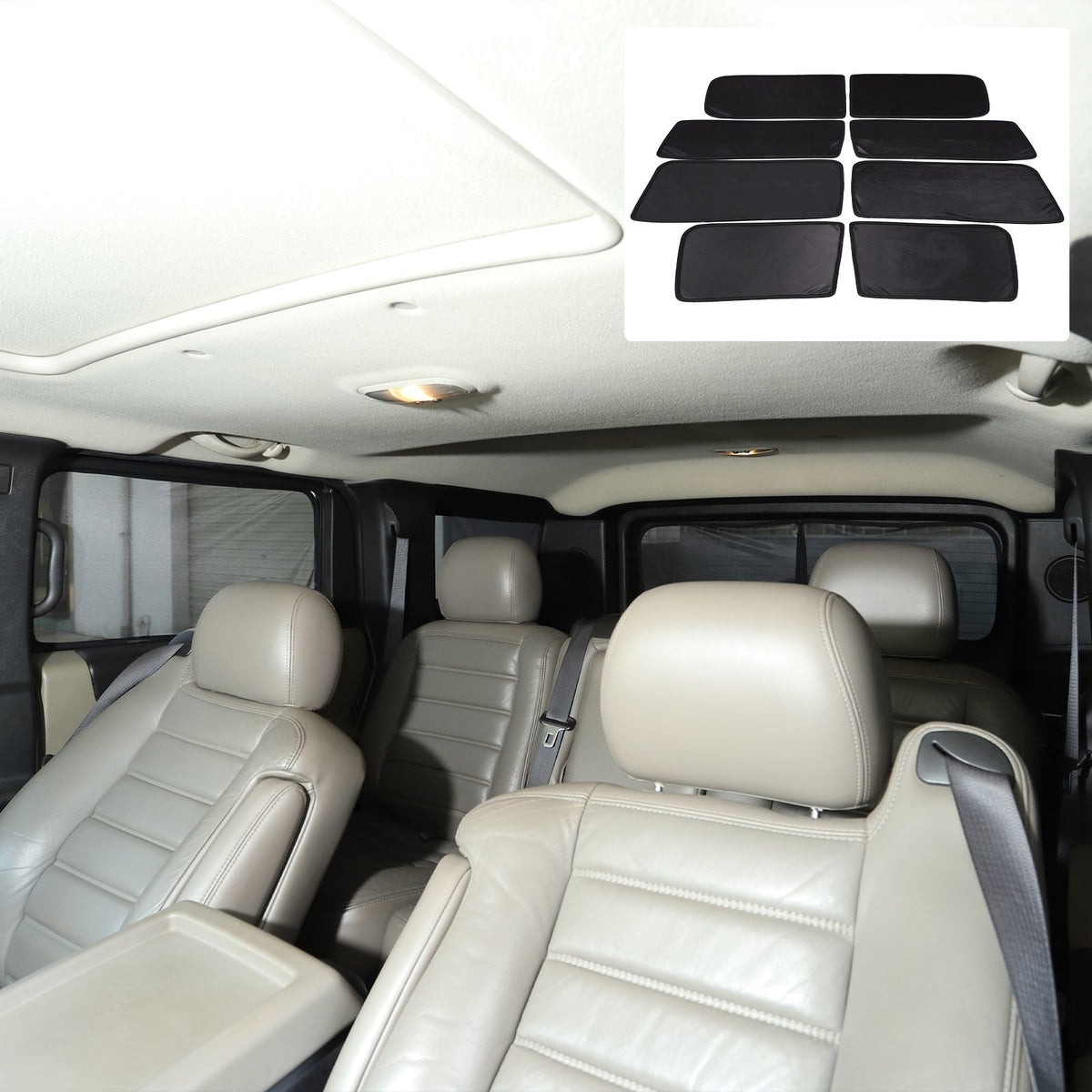 Car Window Screen Sun Shade Mesh Cover Windshield For Hummer H2 2003‑2009 1