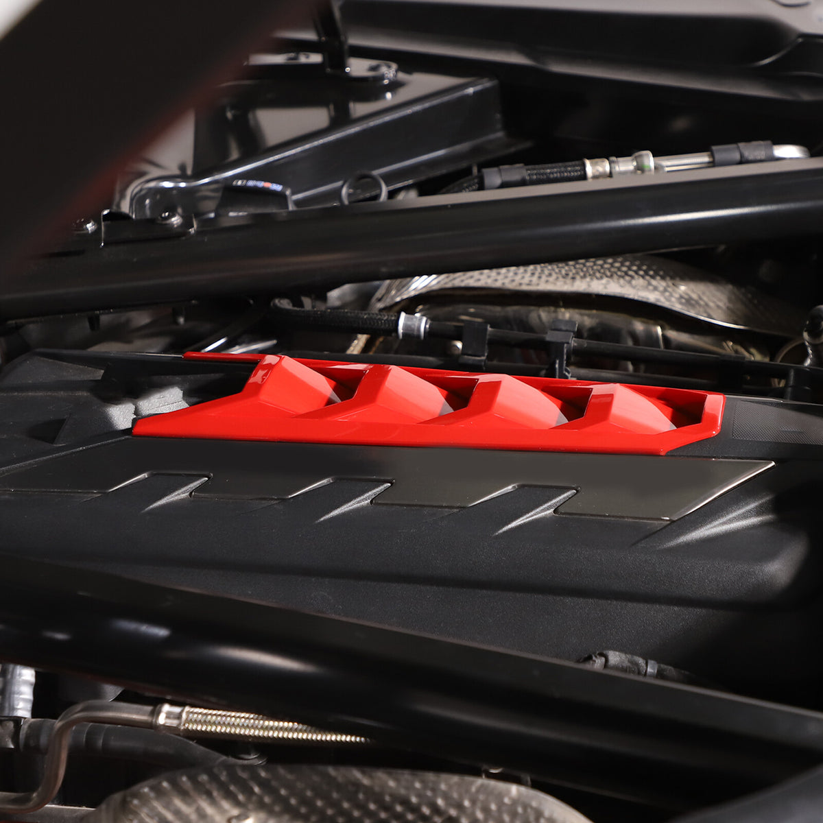Red Full Interior Set Dash Panel Decor Cover Trim Kit For Corvette C8 2020-25 - Variants 16-20 95