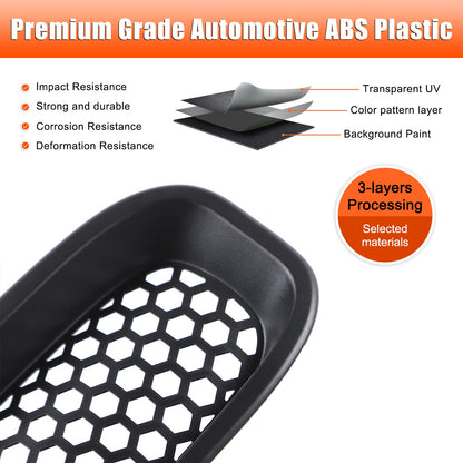 Black ABS Front Grille Anti-Insect Bug Screen Trim For Hummer H2 2003-2007 10