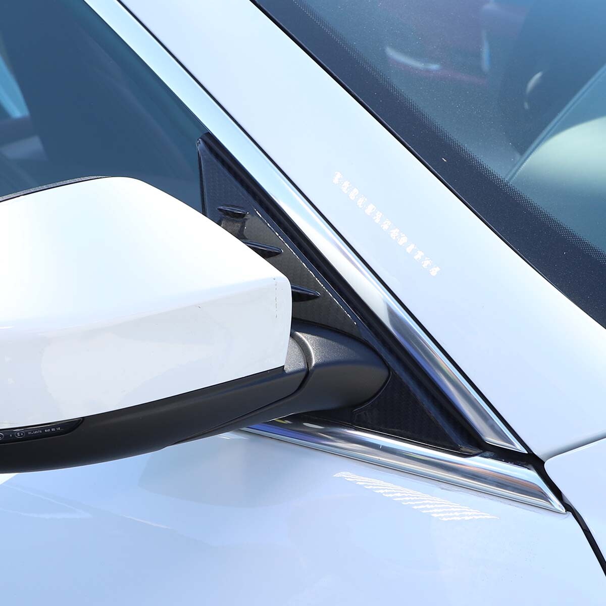 For Maserati Ghibli Quattroporte 2014+Carbon Fiber Door A-Pillar Triangular Trim 6