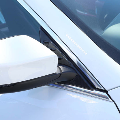 For Maserati Ghibli Quattroporte 2014+Carbon Fiber Door A-Pillar Triangular Trim 6