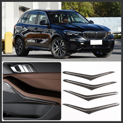 Real Carbon Fiber Door Armrest Light Trim Cover for BMW X5 G05 X7 G07 2019-21 US 2