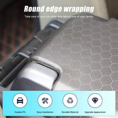 Matte Honeycomb Carbon Fiber Storage Armrest Cover For Land Rover Defender 2020+ 10