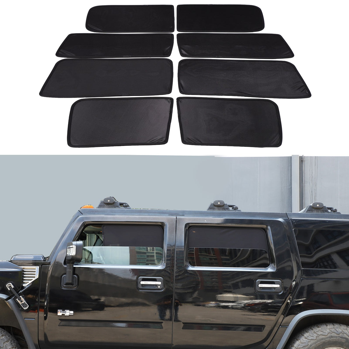 Car Window Screen Sun Shade Mesh Cover Windshield For Hummer H2 2003‑2009 2