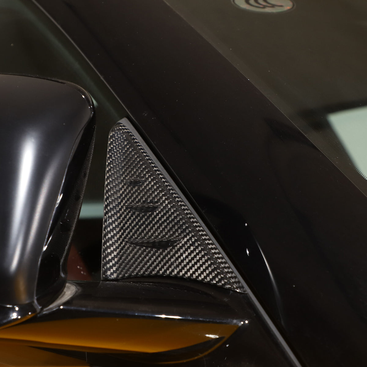 Real Carbon Fiber Mirror Side Anti-wind Buffeting Deflector For GR Supra 2020-23 5