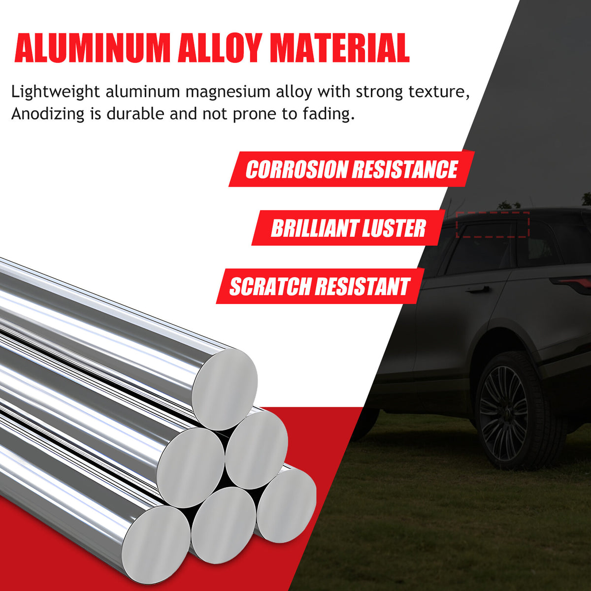 Aluminium Alloy Door Window Air Vents Screen For LR Range Rover Velar 2017-24 11
