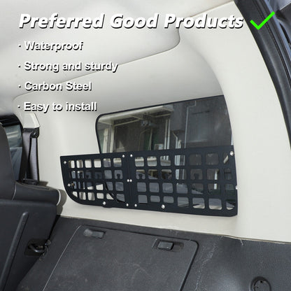 Carbon Steel Aluminum Rear Side Window Molle Panel For Hummer H3 2005-09 19