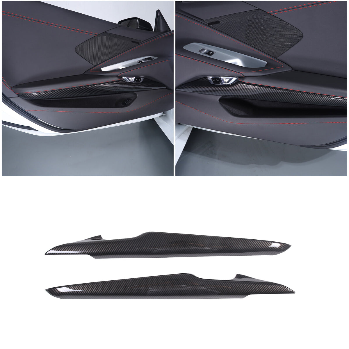 Carbon Fiber ABS Interior Decoration Cover Trim Kit For Corvette C8 2020-2025 - Styles 36-40 20