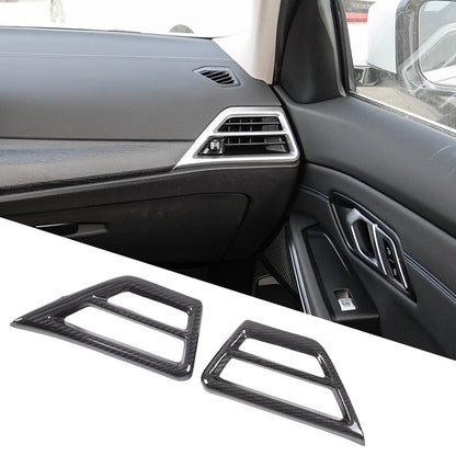 Real Carbon Fiber Side Air Vent Frame Trim For BMW 3 4 330i 430i G20 G21 25+ US 21