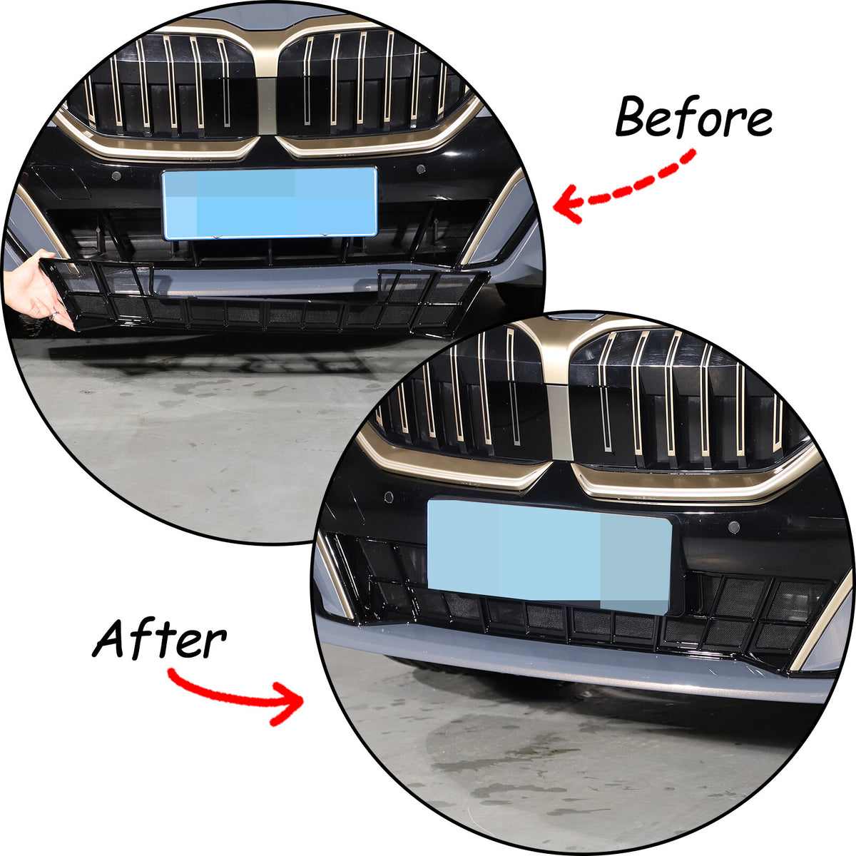 ABS Front grille air intake Protective Trim M-Sport For BMW 5 Series G60 i5 24+ 21