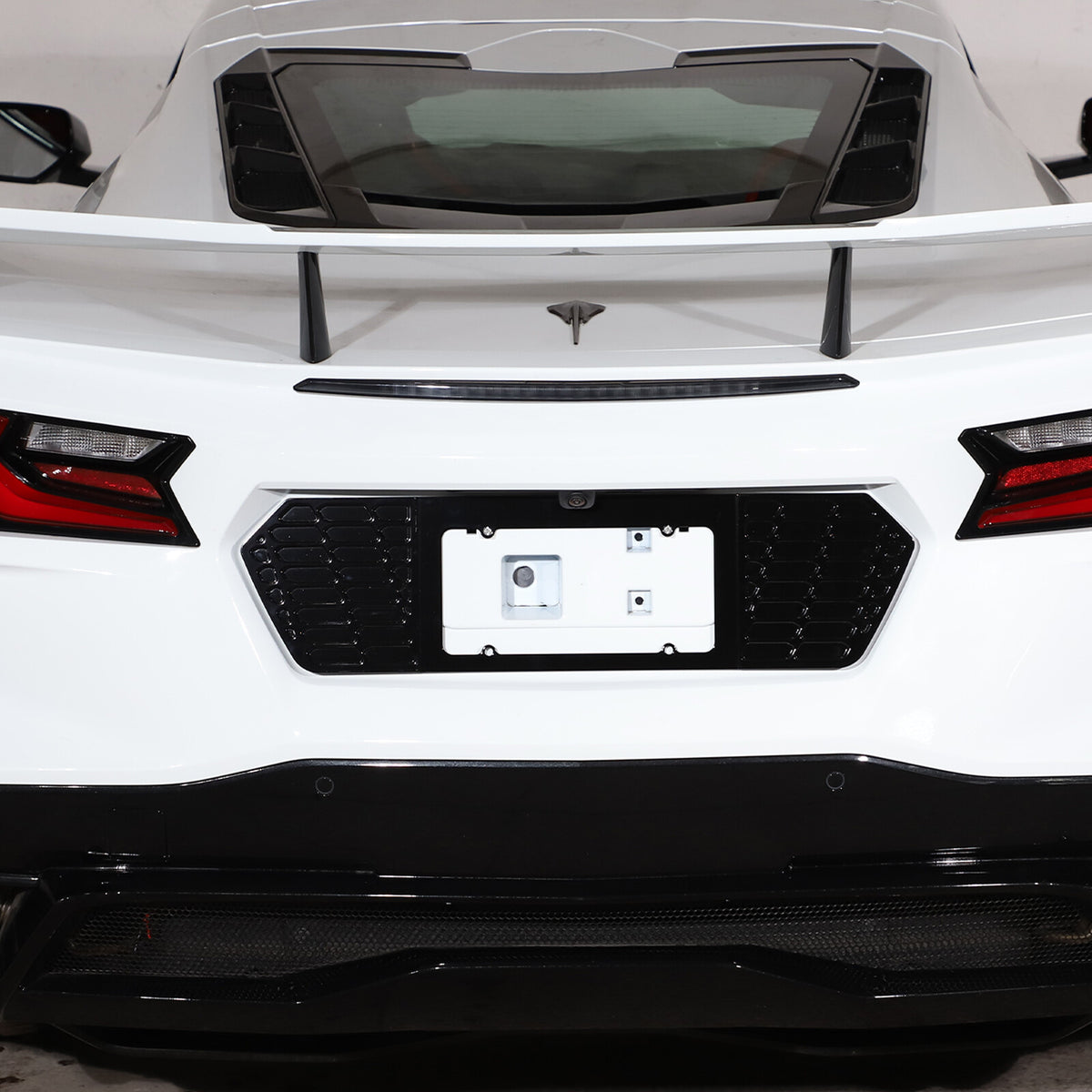 Aluminum Alloy Exterior Hood Engine License Plate Trim For Corvette C8 2020+ US - Variants 16-20 11