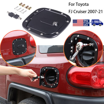 Replace Black Alloy Fuel Tank Cap Outer Cover Trim For Toyota FJ Cruiser 2007-21 1