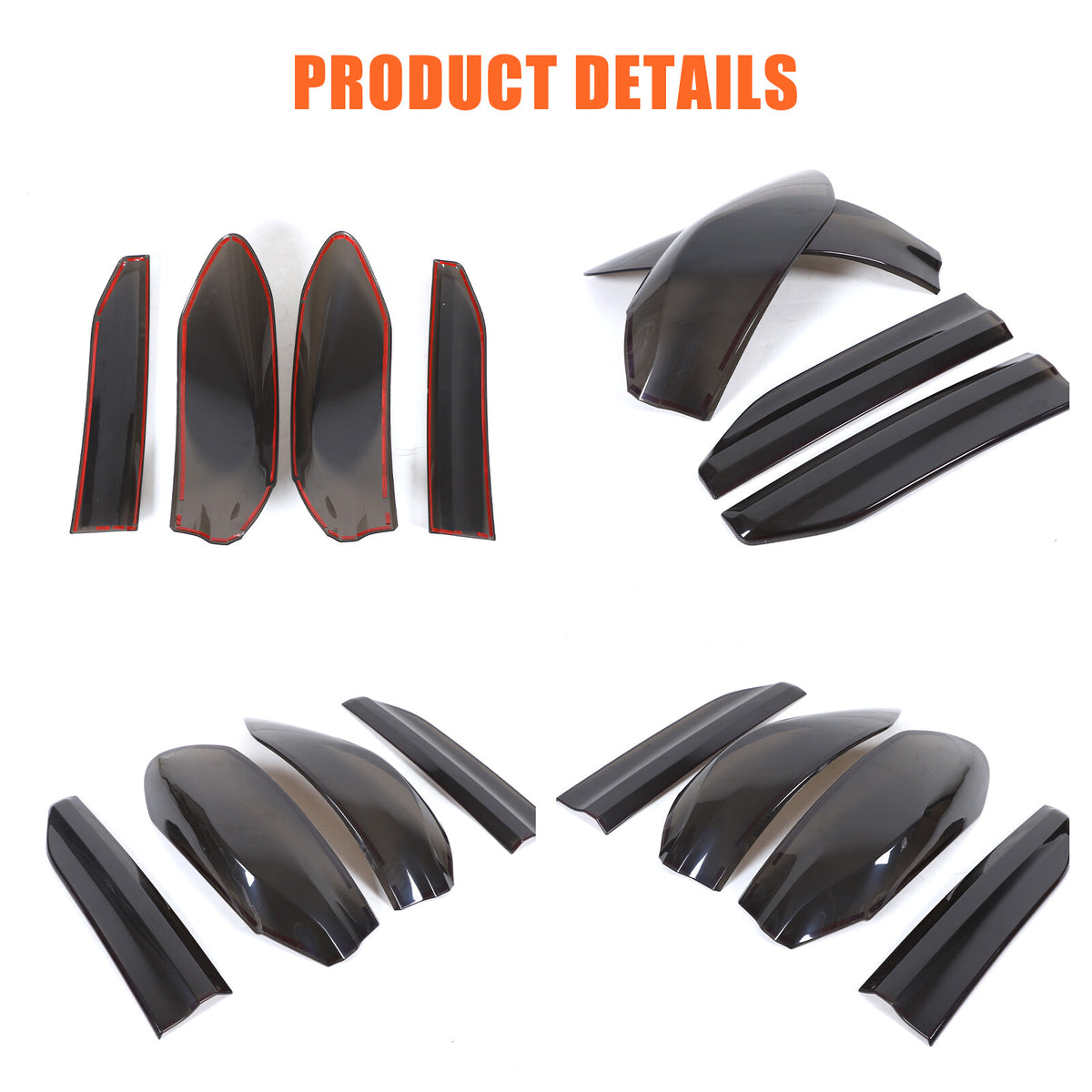 Smoked Rear Tail Light Guard Decor Cover Trim Bezels For BMW X6 G06 2020-2026 16