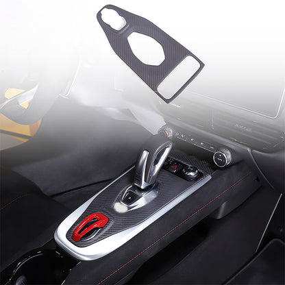 Matte Real Carbon Fiber Center Gear Shift Cover Trim For Lotus EMIRA V6 AT 21-25 6
