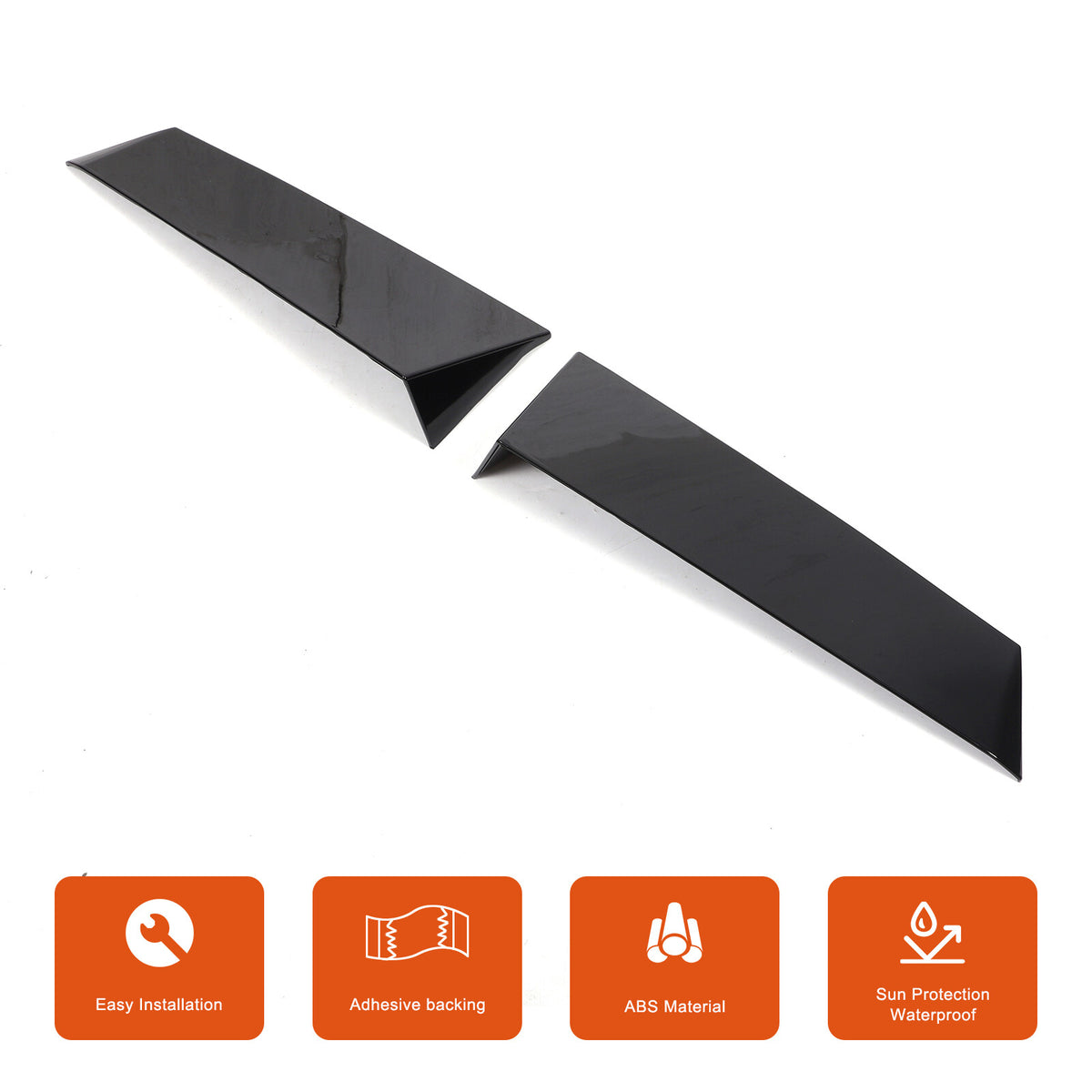 Glossy Black anti-wind buffeting deflector Trim For Corvette C8 Coupe 2026 US 19