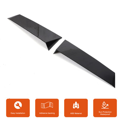 Glossy Black anti-wind buffeting deflector Trim For Corvette C8 Coupe 2026 US 19