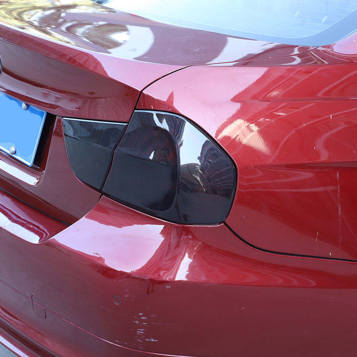 Smoked Black Rear Tail Light Guard Cover Trim Bezels For BMW 3 Series E90 09-12 12