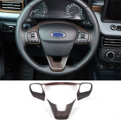 Oak Wood Grain Interior Decor Trim Cover Set Kit Fits Ford Maverick 2022-2024 50