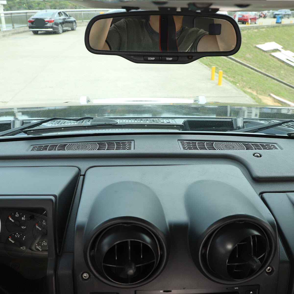 Stainless Steel Black Dashboard Air Vent Outlet Cover Trim For Hummer H2 2003-07 4
