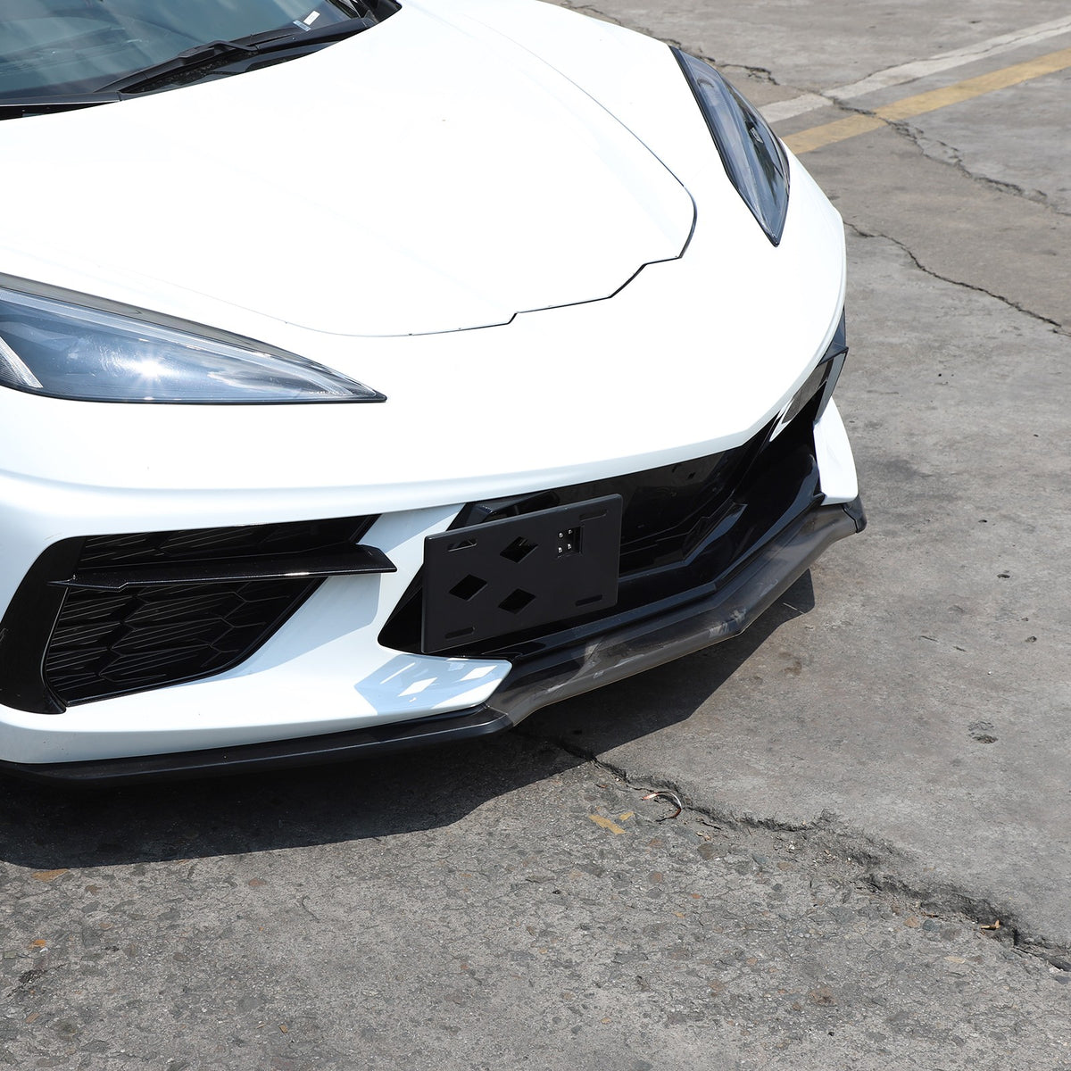 Front License Plate Side Mount Bracket US Version For Corvette C8 2020+ 17