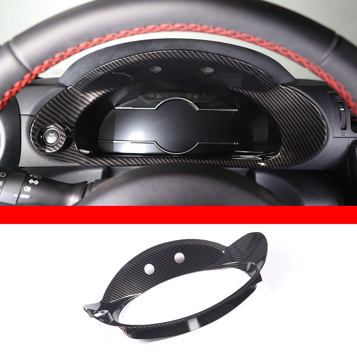 Carbon Fiber ABS Dashboard frame Trim cover Fit for GR86 Subaru BRZ 2022-23 3