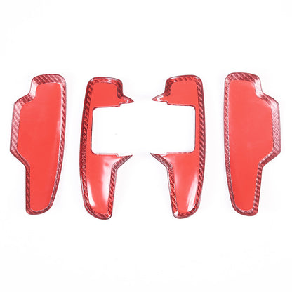 Red Real Carbon Fiber Gear Shift Paddles Paddle Shifters For Corvette C8 2020-26 16